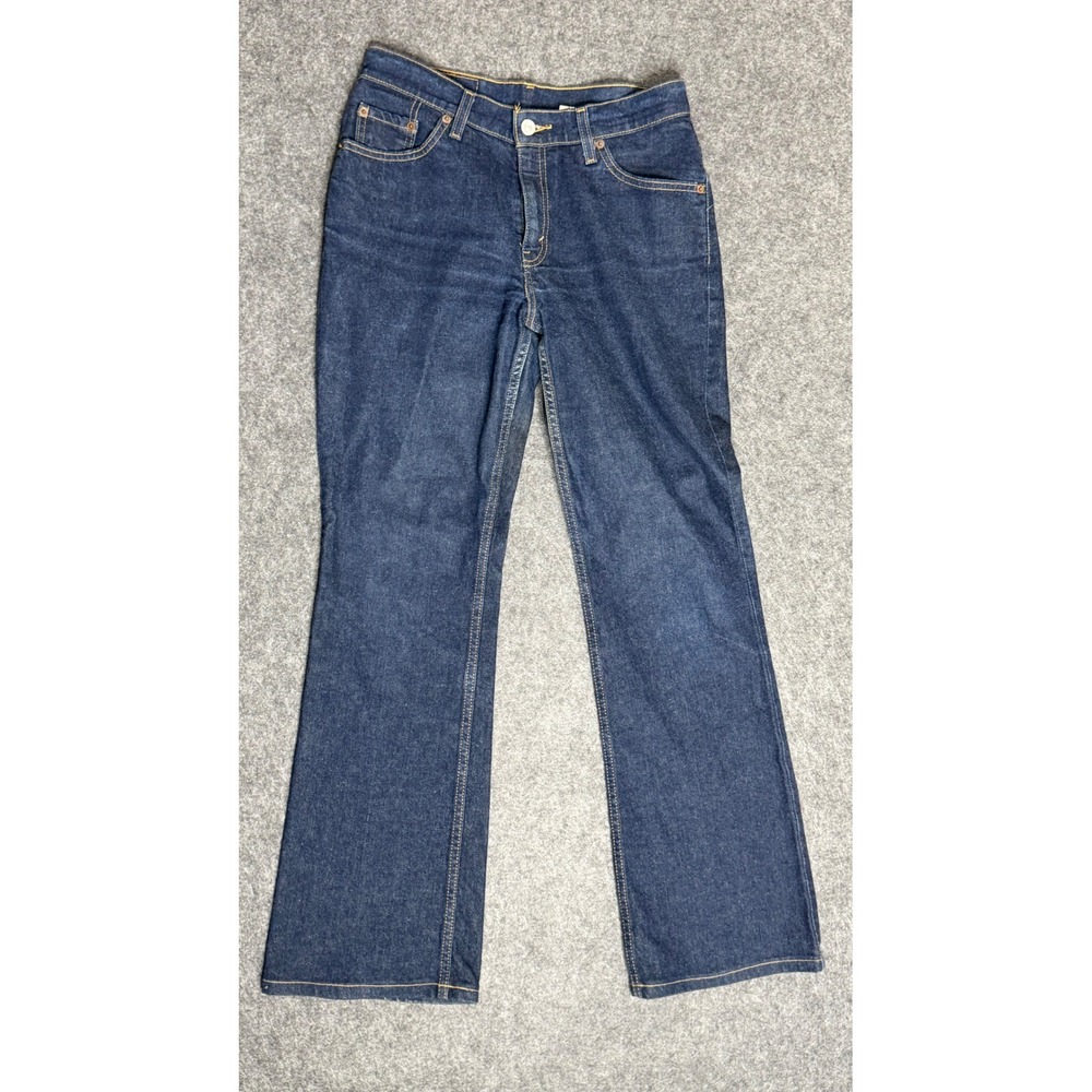 Levis 517 Boot Cut Slim Fit Jeans Womens 7R Dark Wash High Rise Indigo Denim